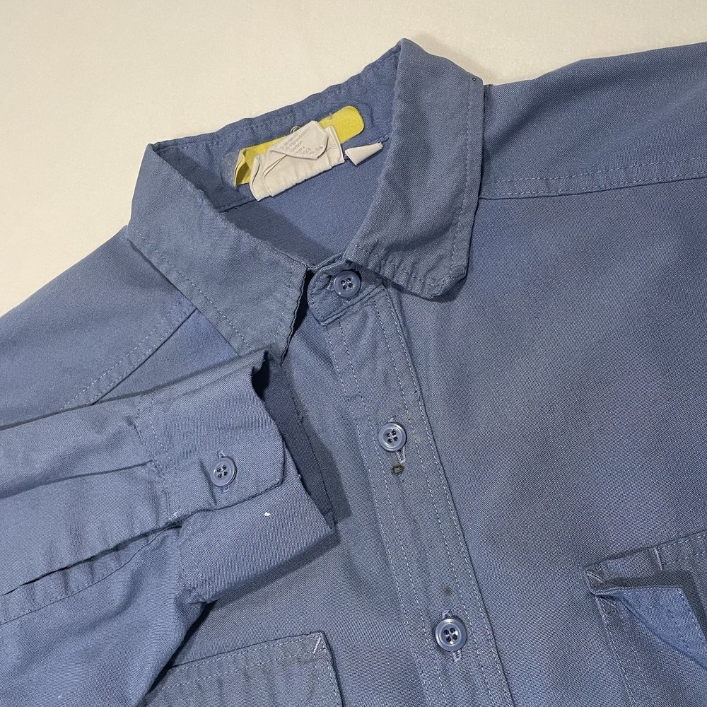 Cintas Flame‎ Resistent Work Wear Button Down Shirt Gray Size RG 44